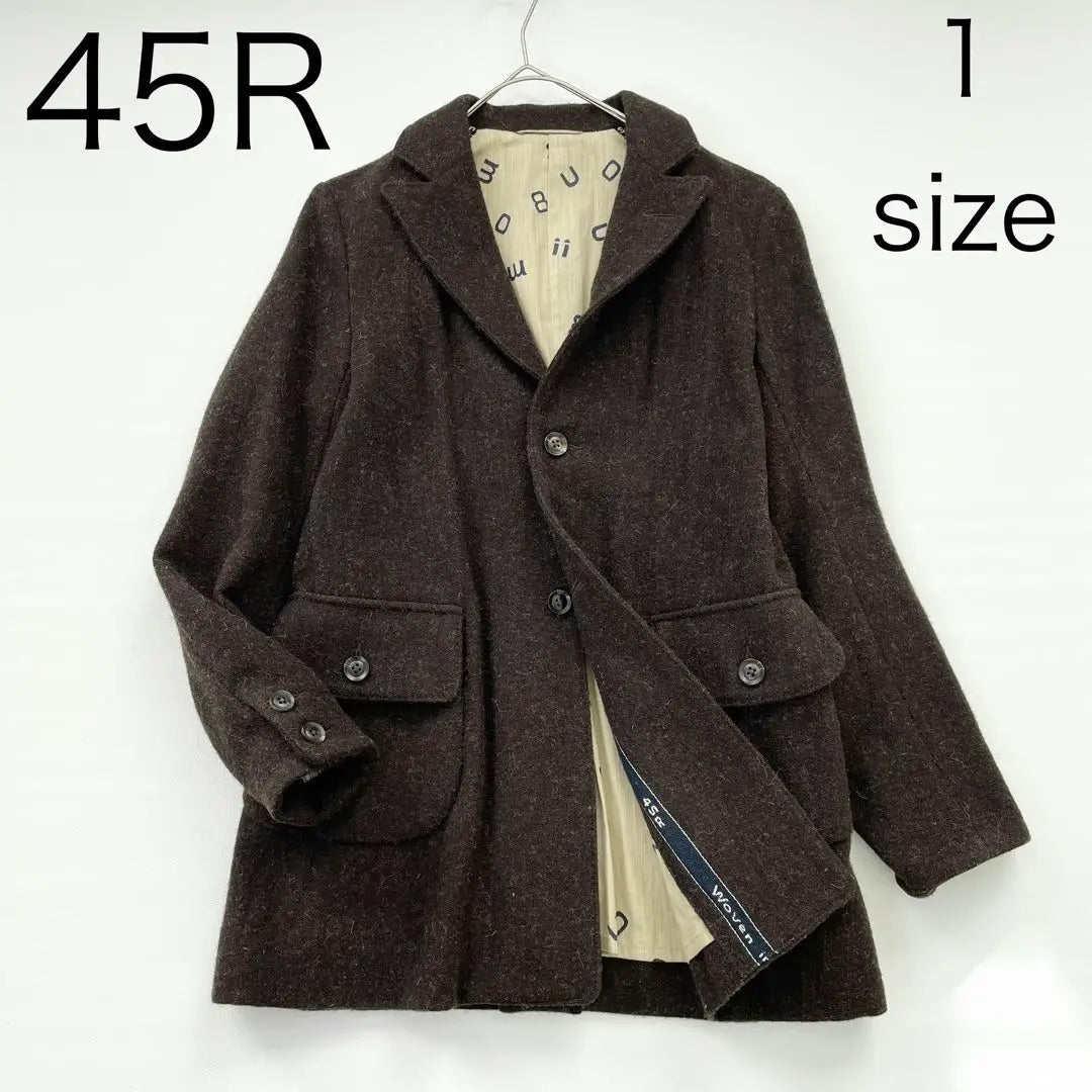 4383 [Beauty] 45R UMII908 Tsuye Wool Coat LovatMill | 4383【美品】45R umii908 ツイードウールコート LOVATMILL