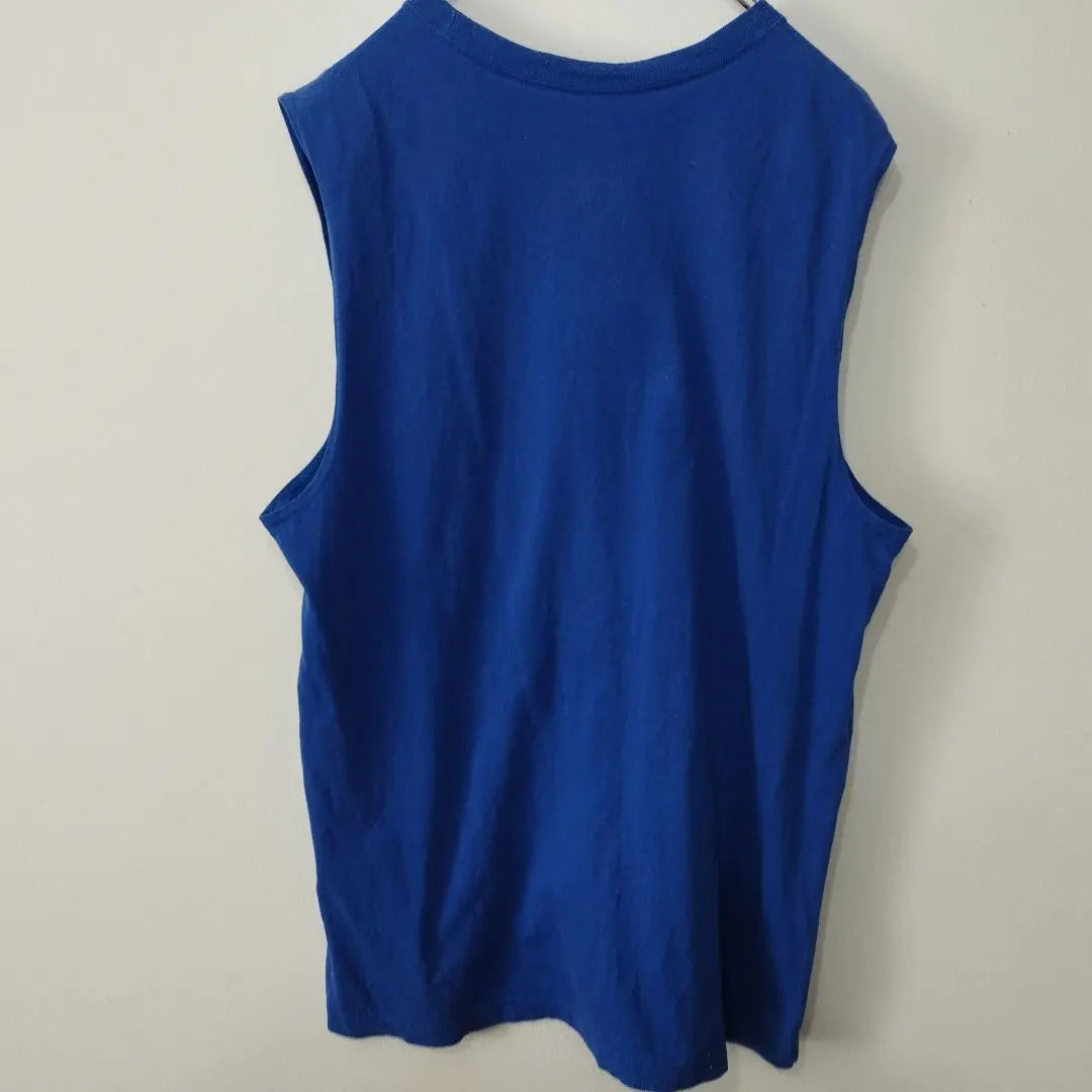 USA vintage clothing athletech sleeveless blue L