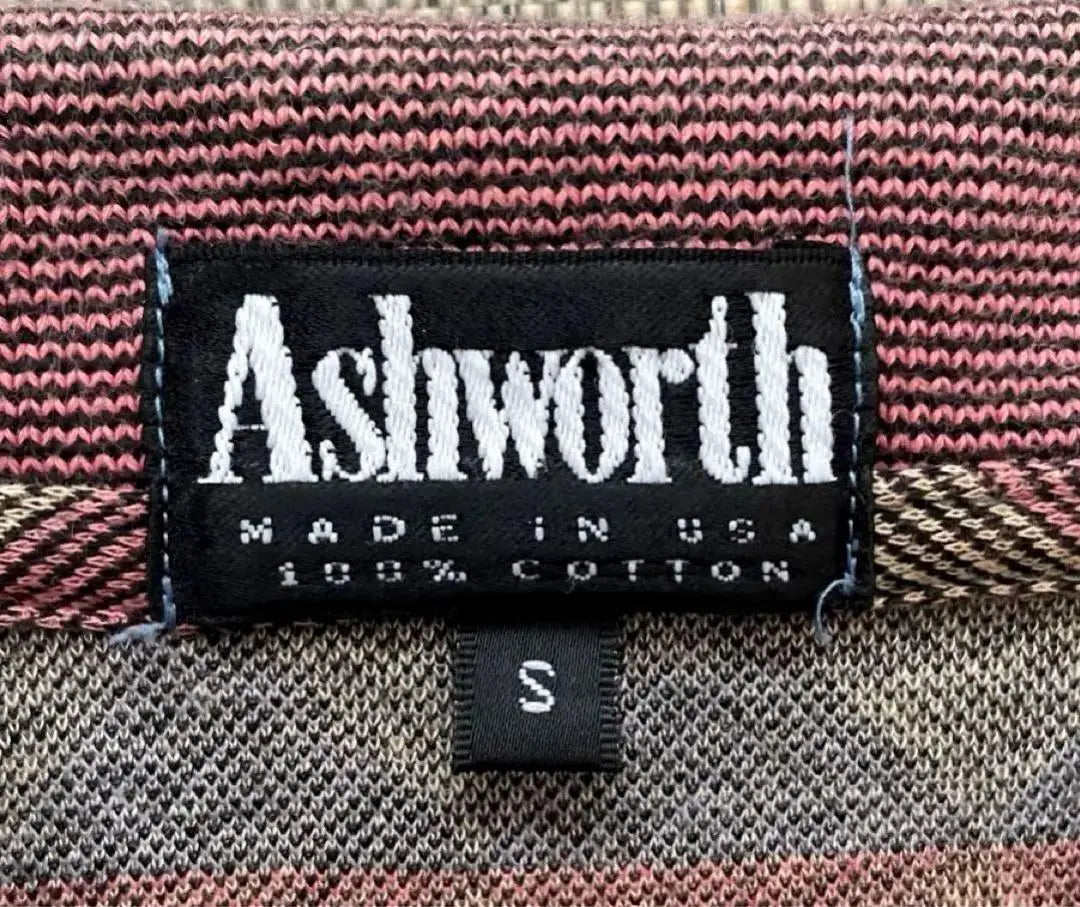 ★[Raro] Polo Ashworth exclusivo de los años 90 fabricado en EE. UU. con patrón integral