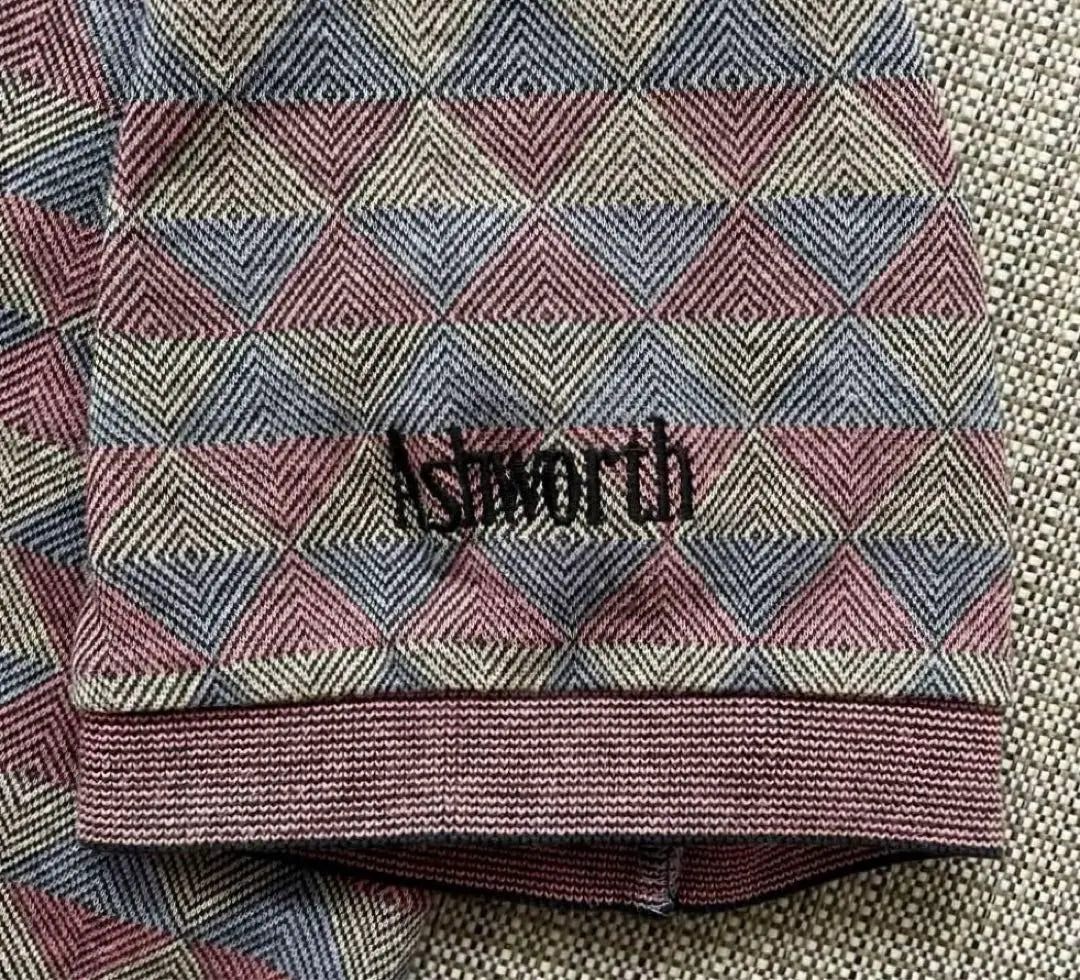 ★[Rare] 90s USA made Ashworth unique polo shirt all over pattern