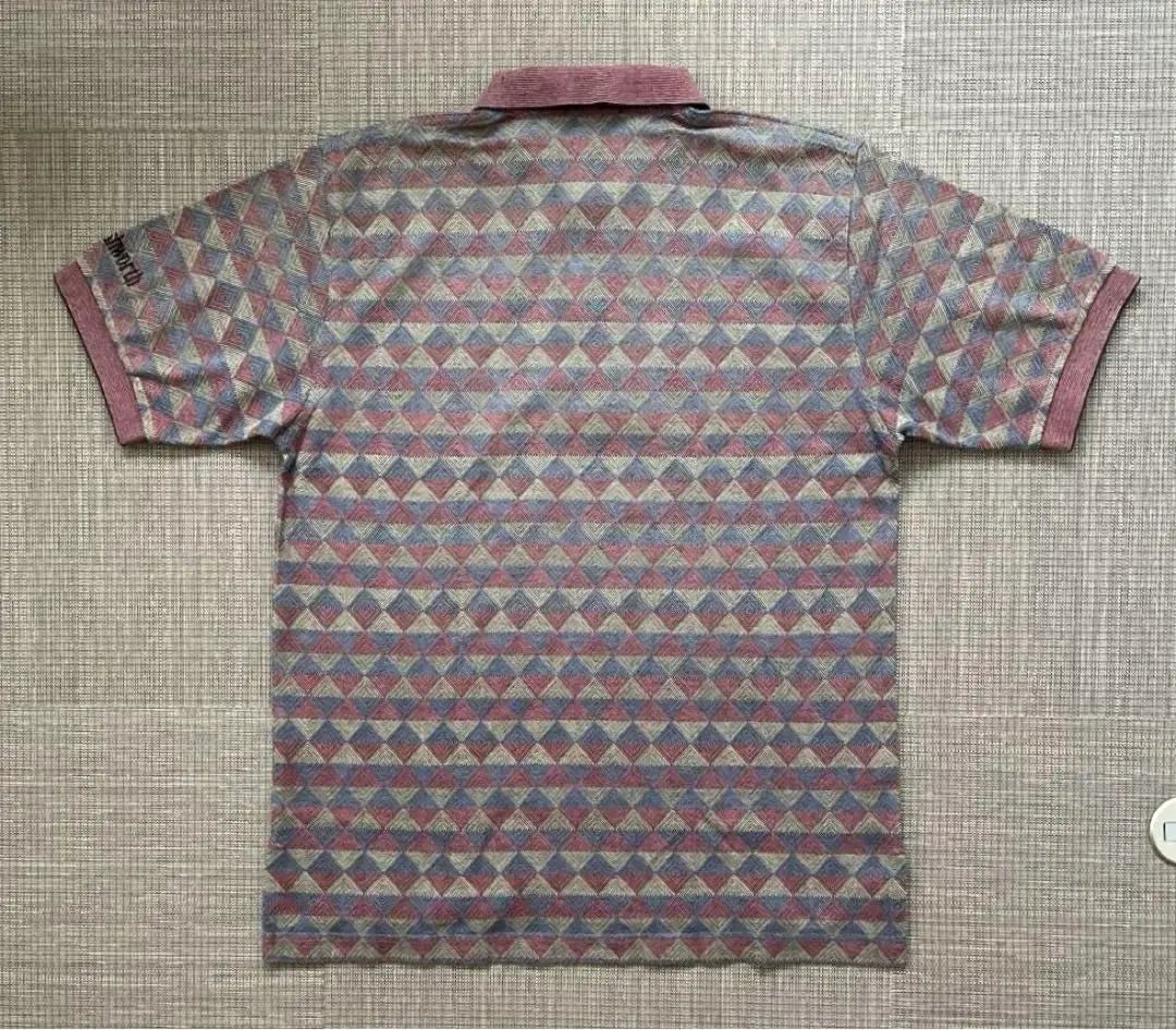 ★[Rare] 90s USA made Ashworth unique polo shirt all over pattern