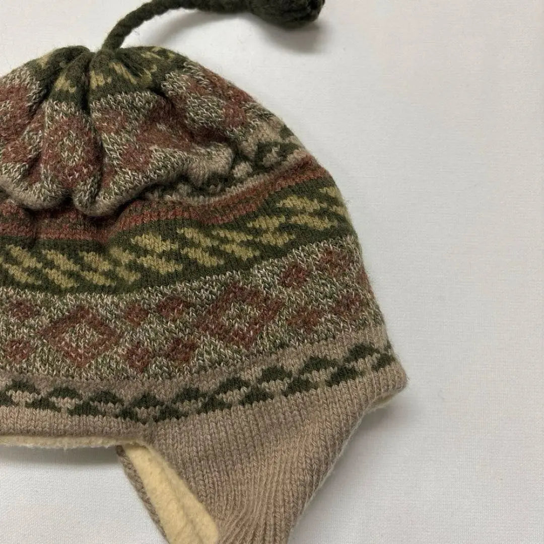 Gorro de punto con orejeras, estilo vintage, fabricado en EE. UU., años 90, ropa vieja