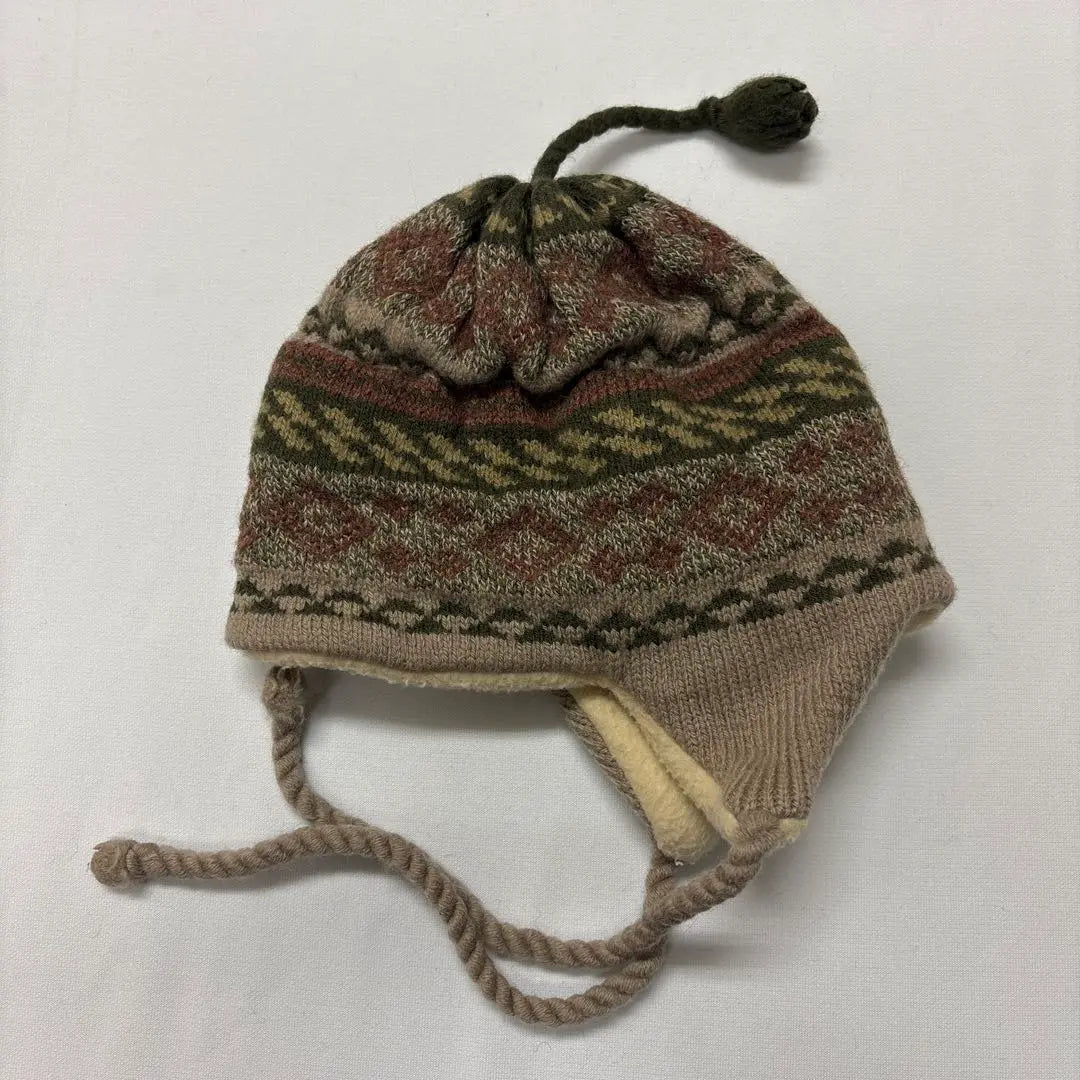 Gorro de punto con orejeras, estilo vintage, fabricado en EE. UU., años 90, ropa vieja