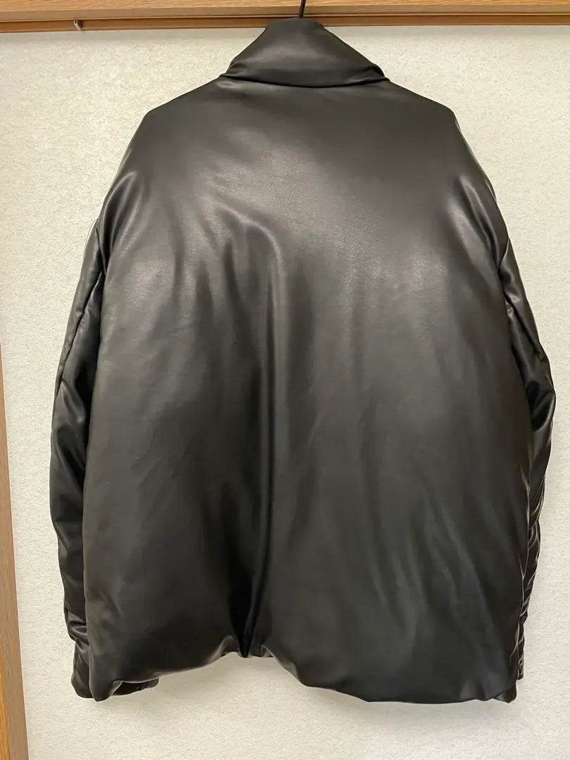 ZARA XL fake leather puff jacket