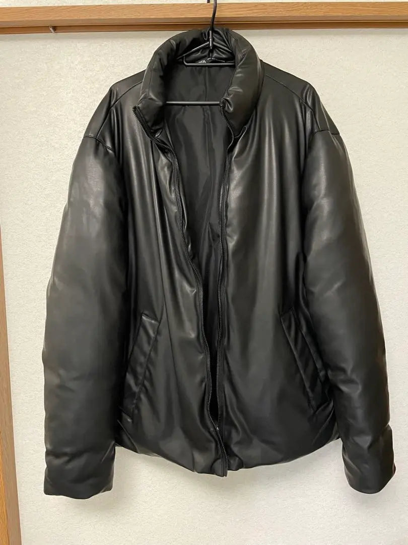 ZARA XL fake leather puff jacket