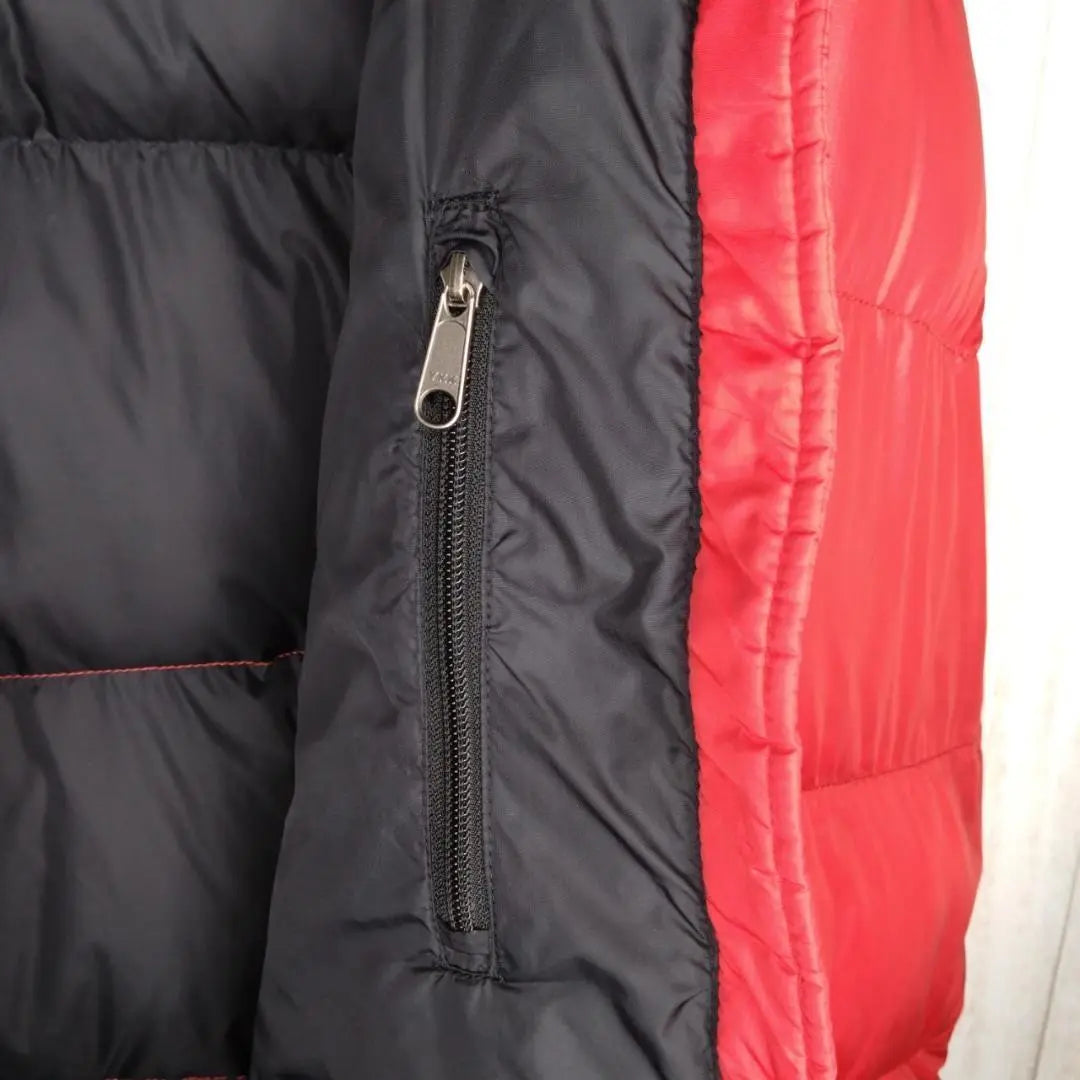 《Geki Rare》 North Face ☆ Nupus Down Jacket M Embroidery Red D51027