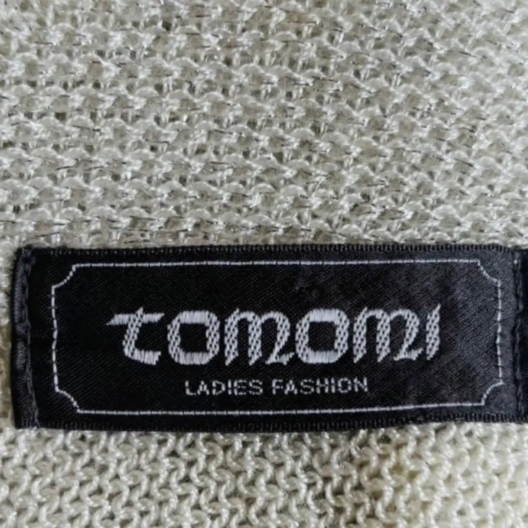 Tomomi ◆ Made in Japan Poncho-style knit top/short sleeve linen blend simple glitter