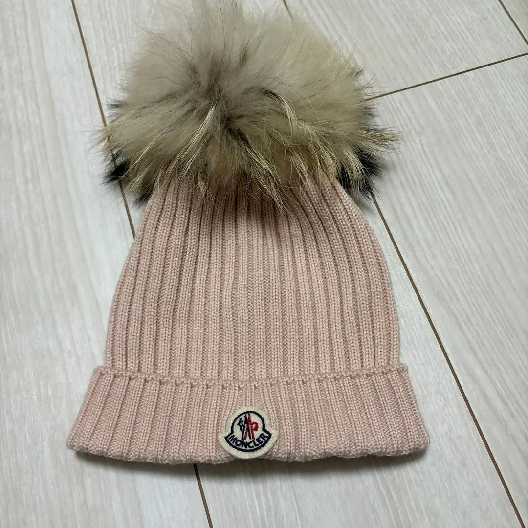 Moncler Knit Hat Pink Hat Beanie Size: M