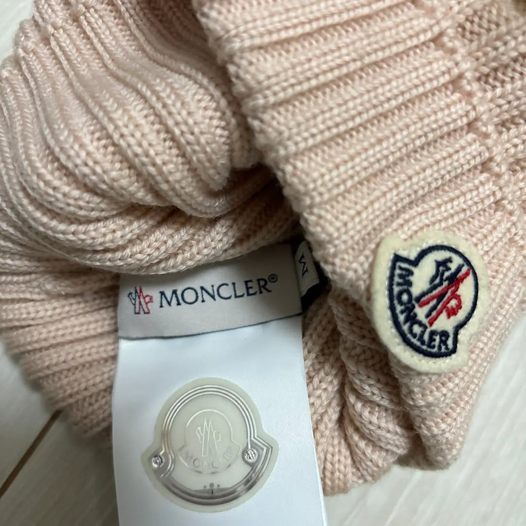 Moncler Knit Hat Pink Hat Beanie Size: M