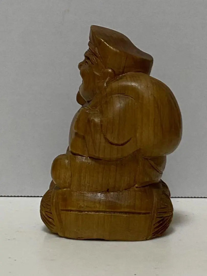 Daikoku Wooden Carving Seven Lucky Gods Figurine Image Buddha Vegetable Fortune | 大黒様木彫り七福神 置物縁起物仏像 招福 開運