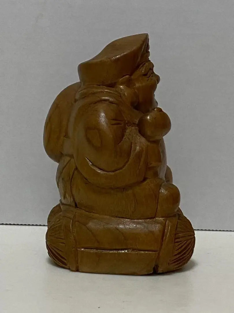 Daikoku Wooden Carving Seven Lucky Gods Figurine Image Buddha Vegetable Fortune | 大黒様木彫り七福神 置物縁起物仏像 招福 開運