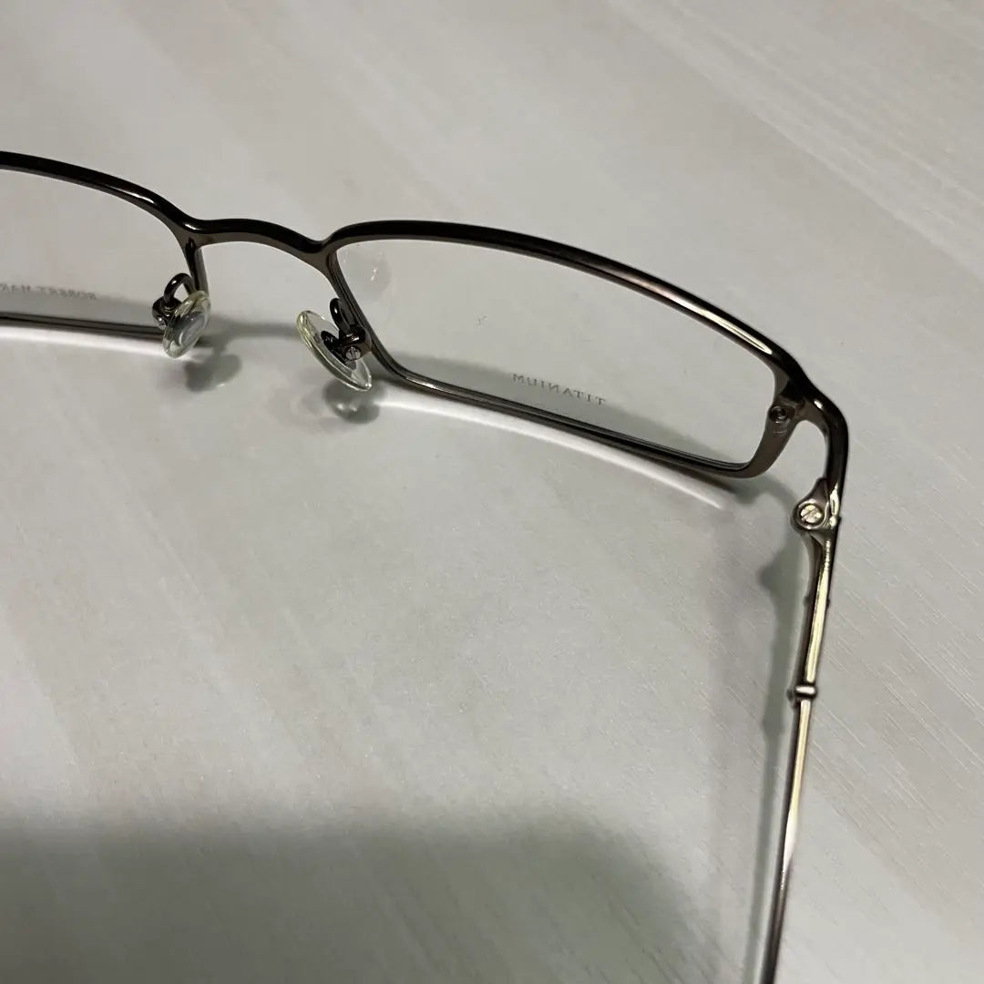 New unused ☆ Robert Mark ☆ Glasses frame ☆ Made in Titanium ☆ Made in Japan ☆ Brown | 新品未使用☆ロバートマーク☆メガネ フレーム☆チタン製☆日本製☆ブラウン