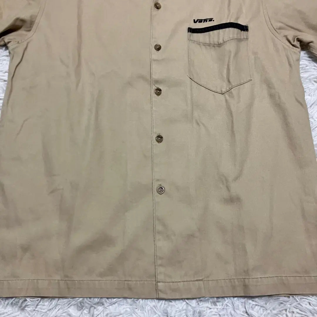 {Good condition, valuable} 90s vans vans work shirt M beige y2k | 《状態良美品貴重》90sバンズvansワークシャツMベージュy2k