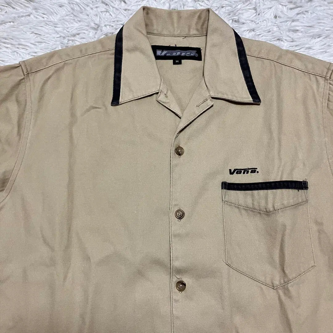 {Good condition, valuable} 90s vans vans work shirt M beige y2k | 《状態良美品貴重》90sバンズvansワークシャツMベージュy2k