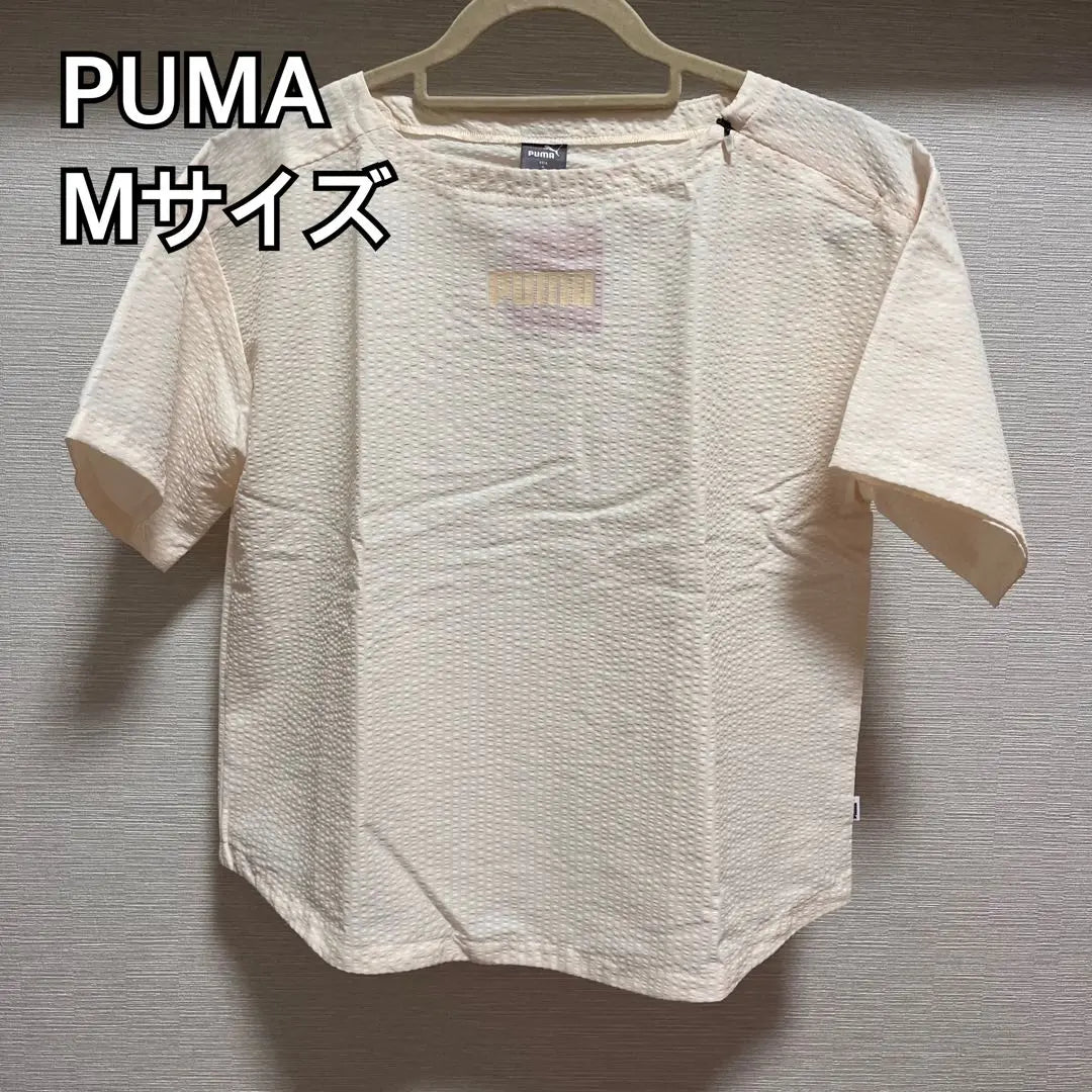 ⭐︎Brand new and unused⭐︎ PUMA Short-sleeved T-shirt M size Cream