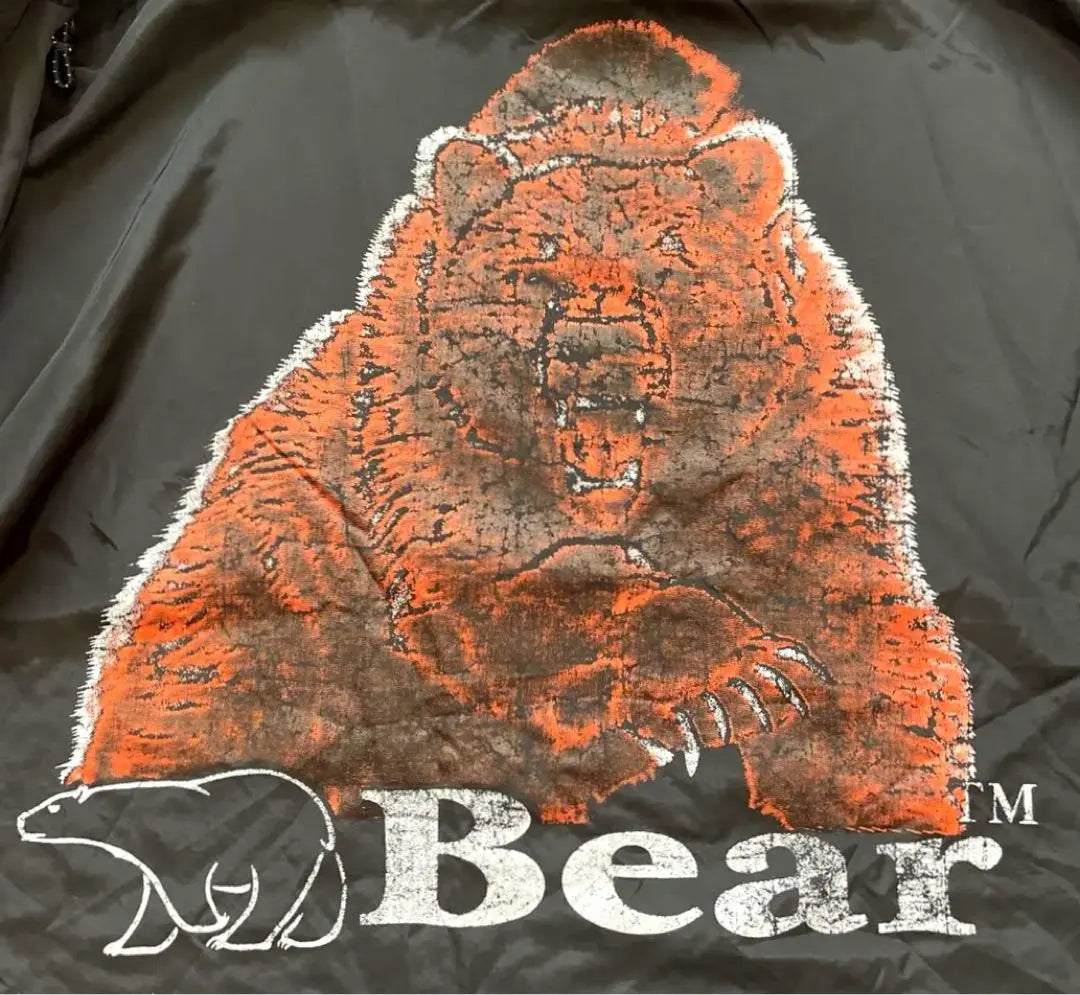 ◆[Raro] Sudadera con capucha reversible de nailon Bear USA de los años 90