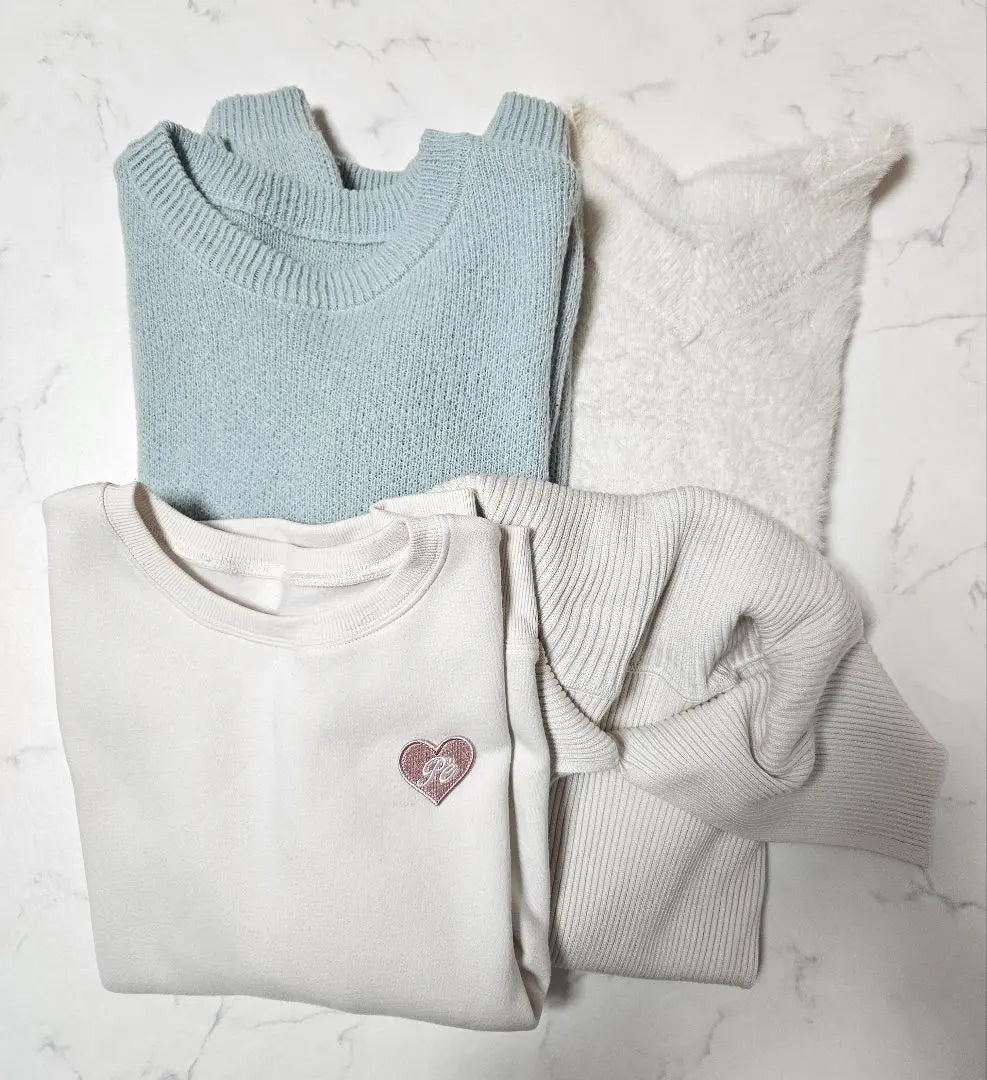 Sudadera punto conjunto top color claro GRL | GRL 淡色トップスセット ニット スウェット