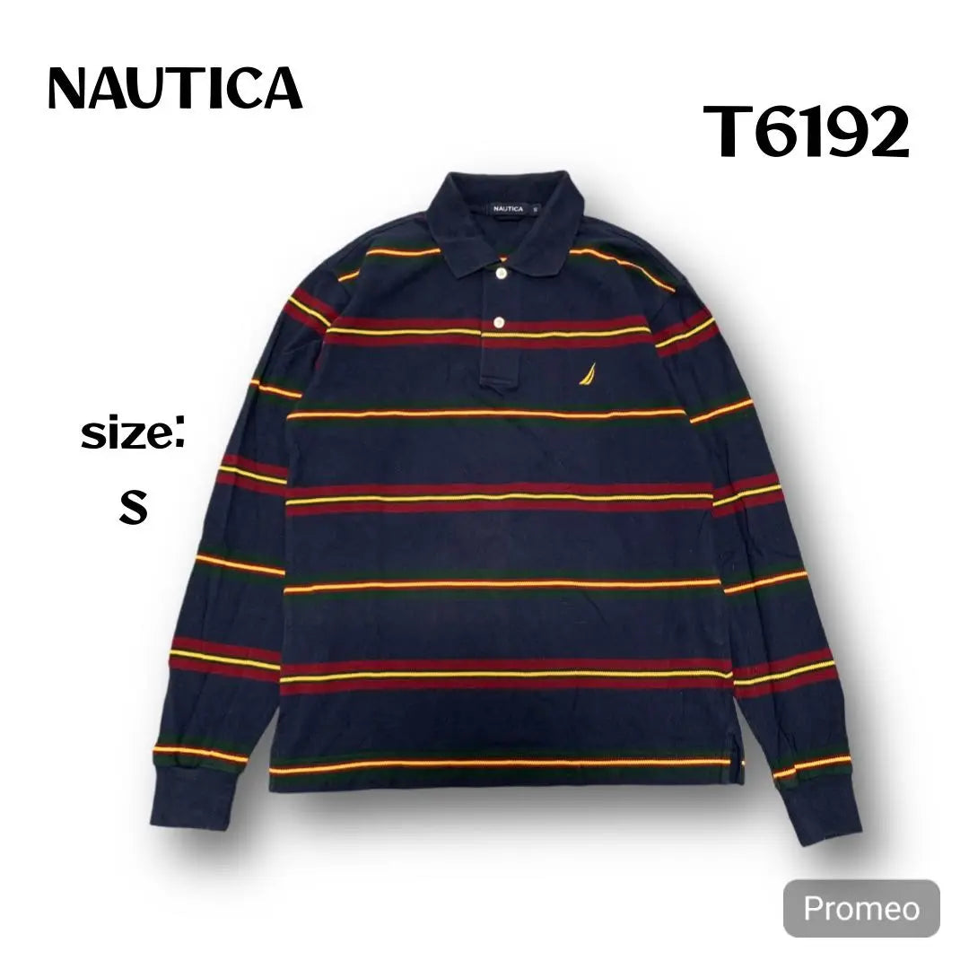 [Immediate purchase OK] NAUTICA long-sleeved polo shirt size S navy