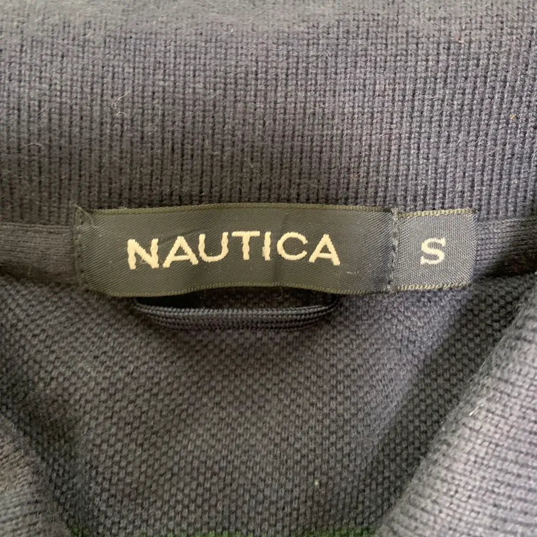 [Immediate purchase OK] NAUTICA long-sleeved polo shirt size S navy