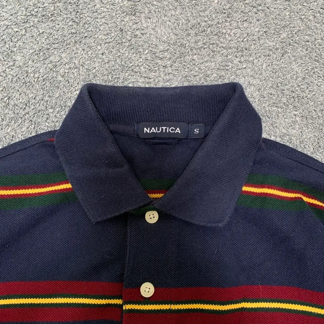 [Immediate purchase OK] NAUTICA long-sleeved polo shirt size S navy