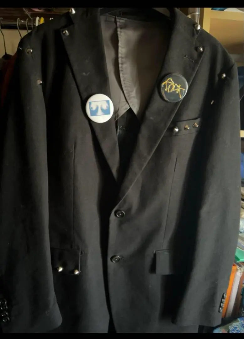 Punk tailored jacket with badge