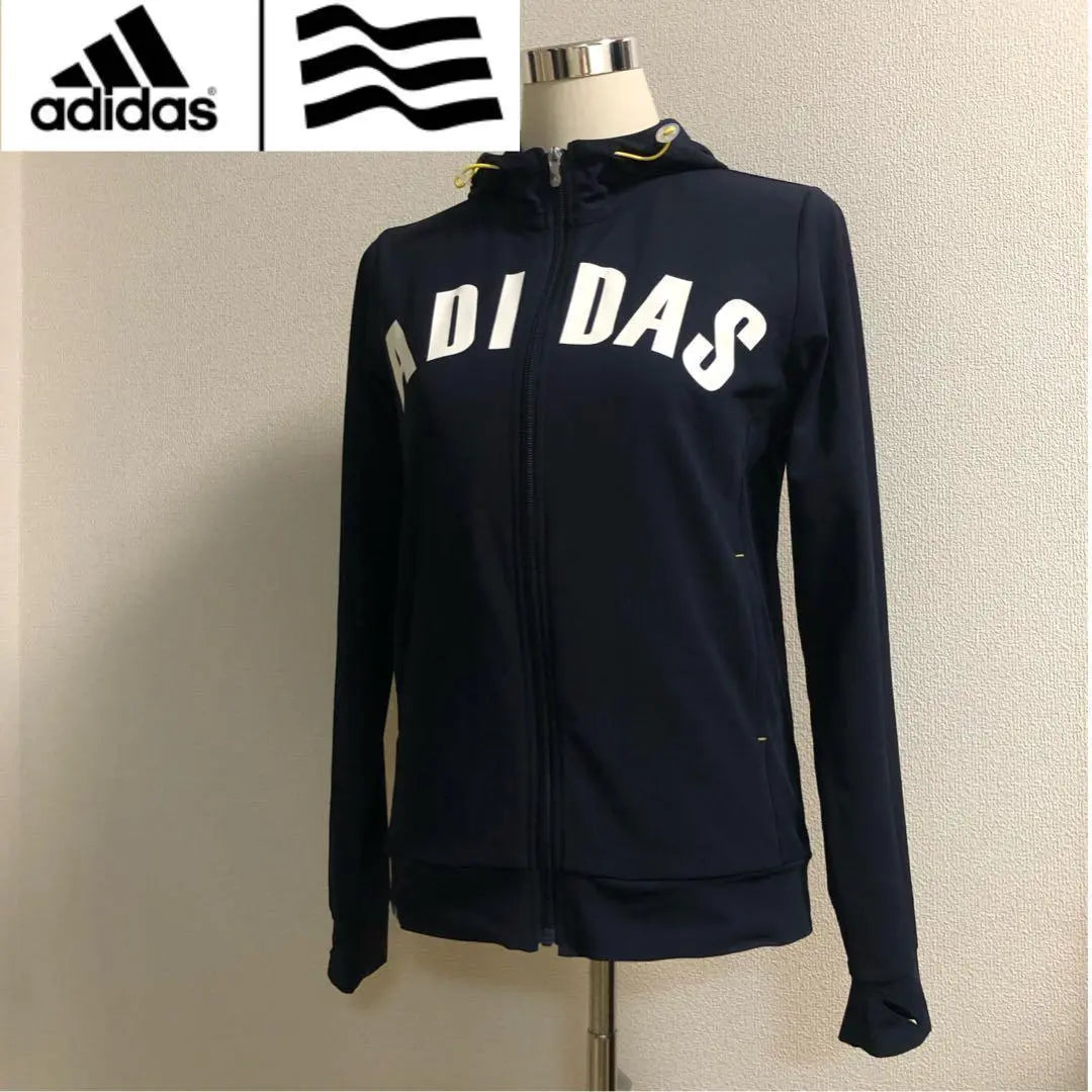 Adidas Golf Zip-up Thin Hoodie Navy Size L