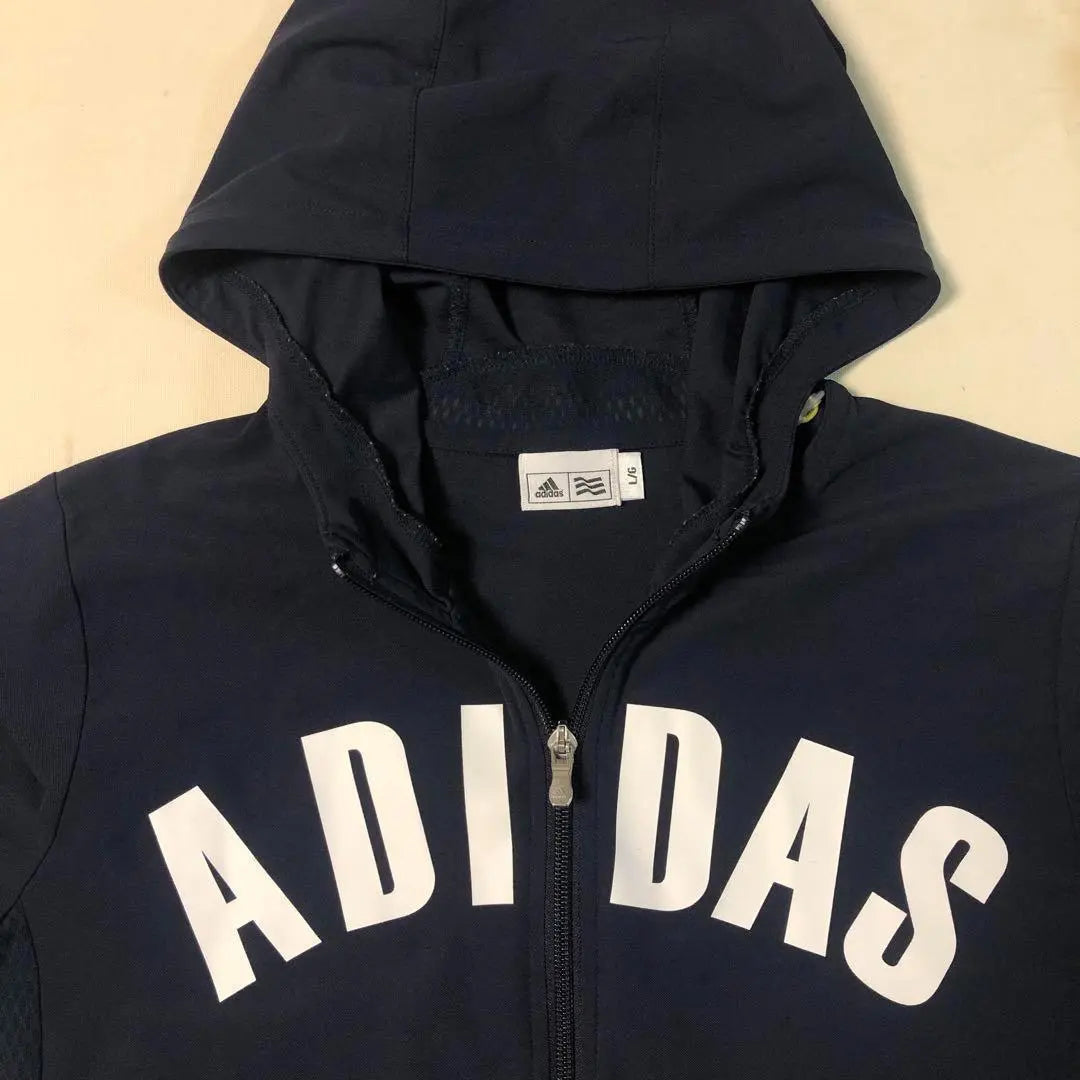 Adidas Golf Zip-up Thin Hoodie Navy Size L