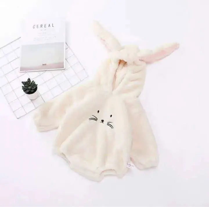 Rabbit Rompers Baby Mokomoko Cats Outer Children's Cold Protection | うさぎ ロンパース ベビー もこもこ 着ぐるみ アウター 子供 防寒