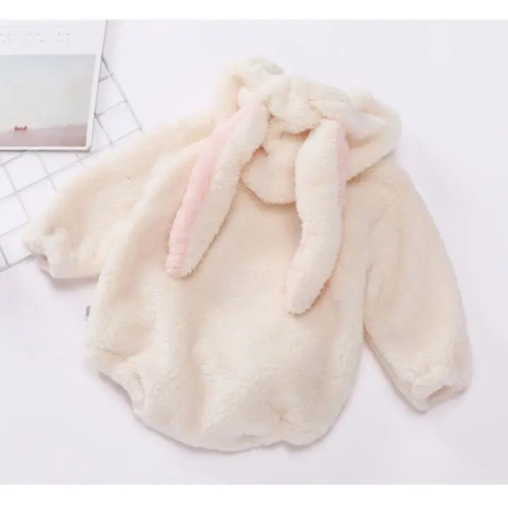 Rabbit Rompers Baby Mokomoko Cats Outer Children's Cold Protection | うさぎ ロンパース ベビー もこもこ 着ぐるみ アウター 子供 防寒