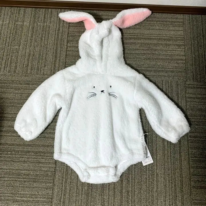 Rabbit Rompers Baby Mokomoko Cats Outer Children's Cold Protection | うさぎ ロンパース ベビー もこもこ 着ぐるみ アウター 子供 防寒