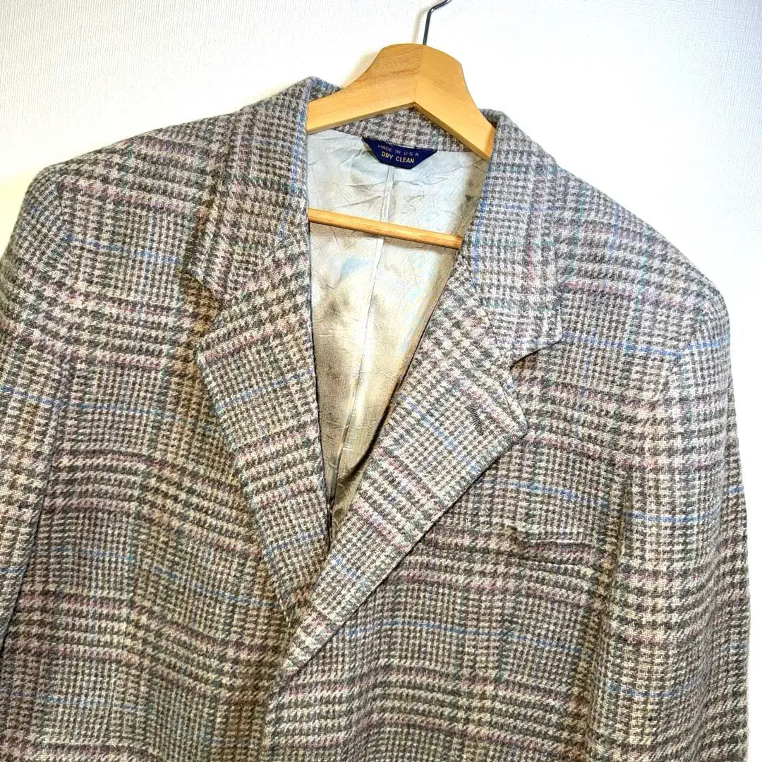 90s Vintage Pendron check tailored jacket