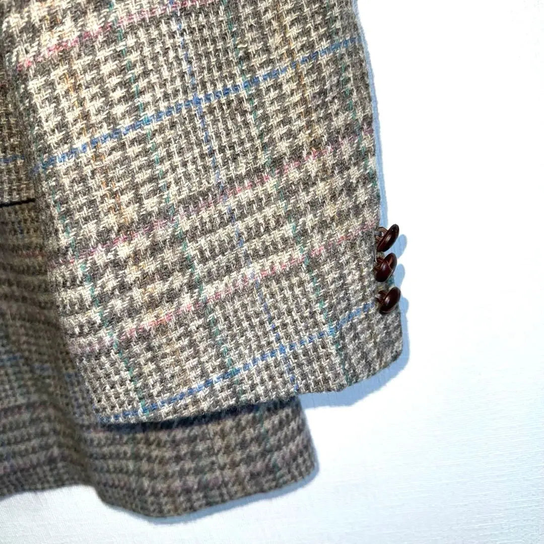 90s Vintage Pendron check tailored jacket