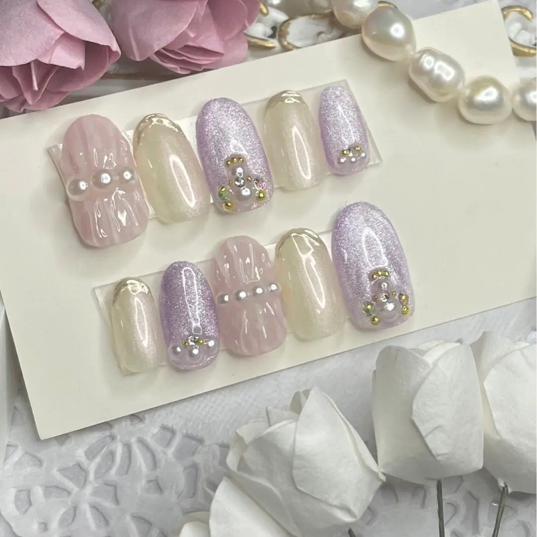 Size ordered ♡ Magnet x Bijoux nail tip Purple