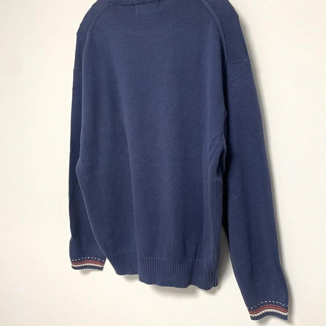 [Ropa usada rara] Suéter de algodón Ralph Lauren Chaps de los años 90 en azul marino L