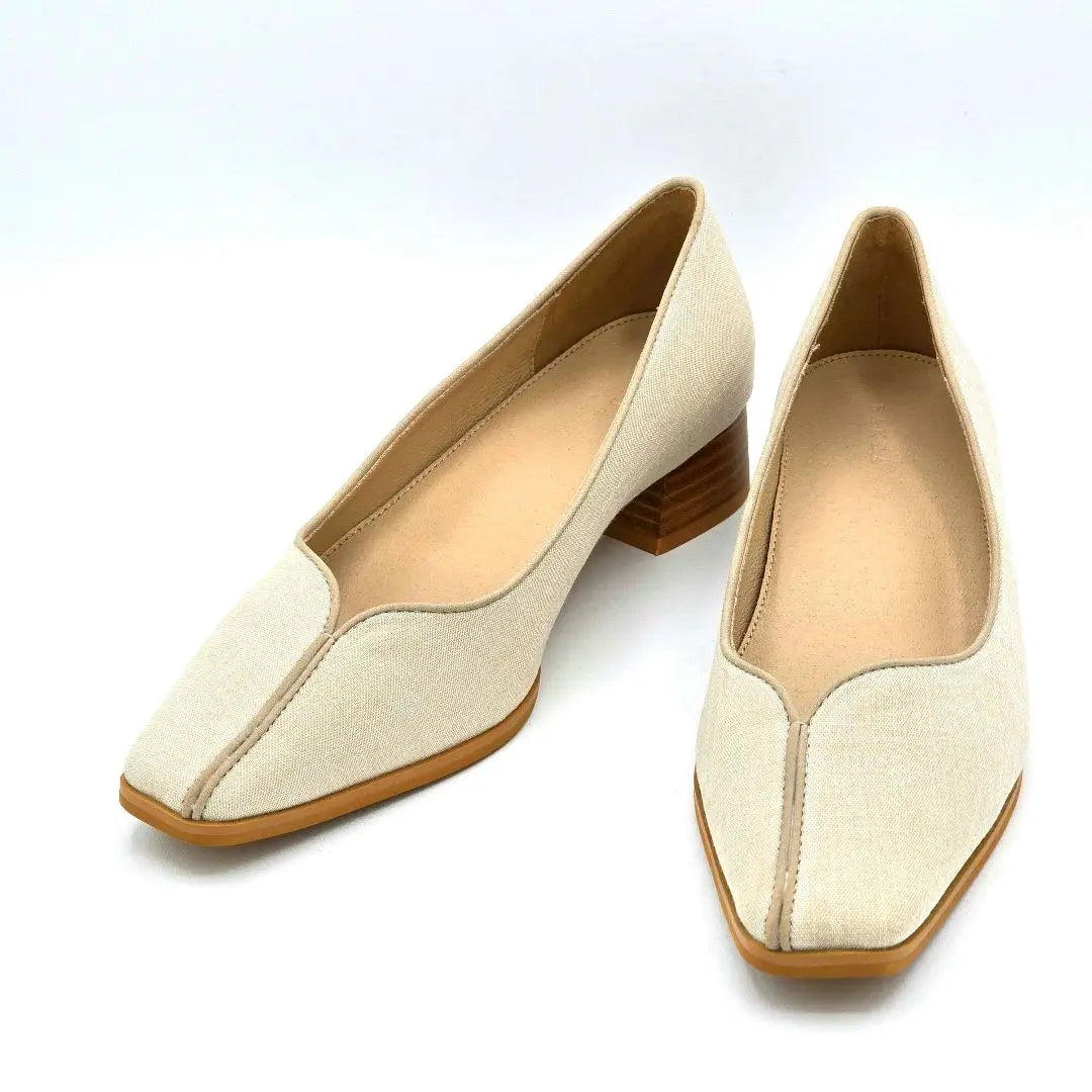 Unused grade [Randa] RANDA (23.5) Asymmetrical cut pumps Beige