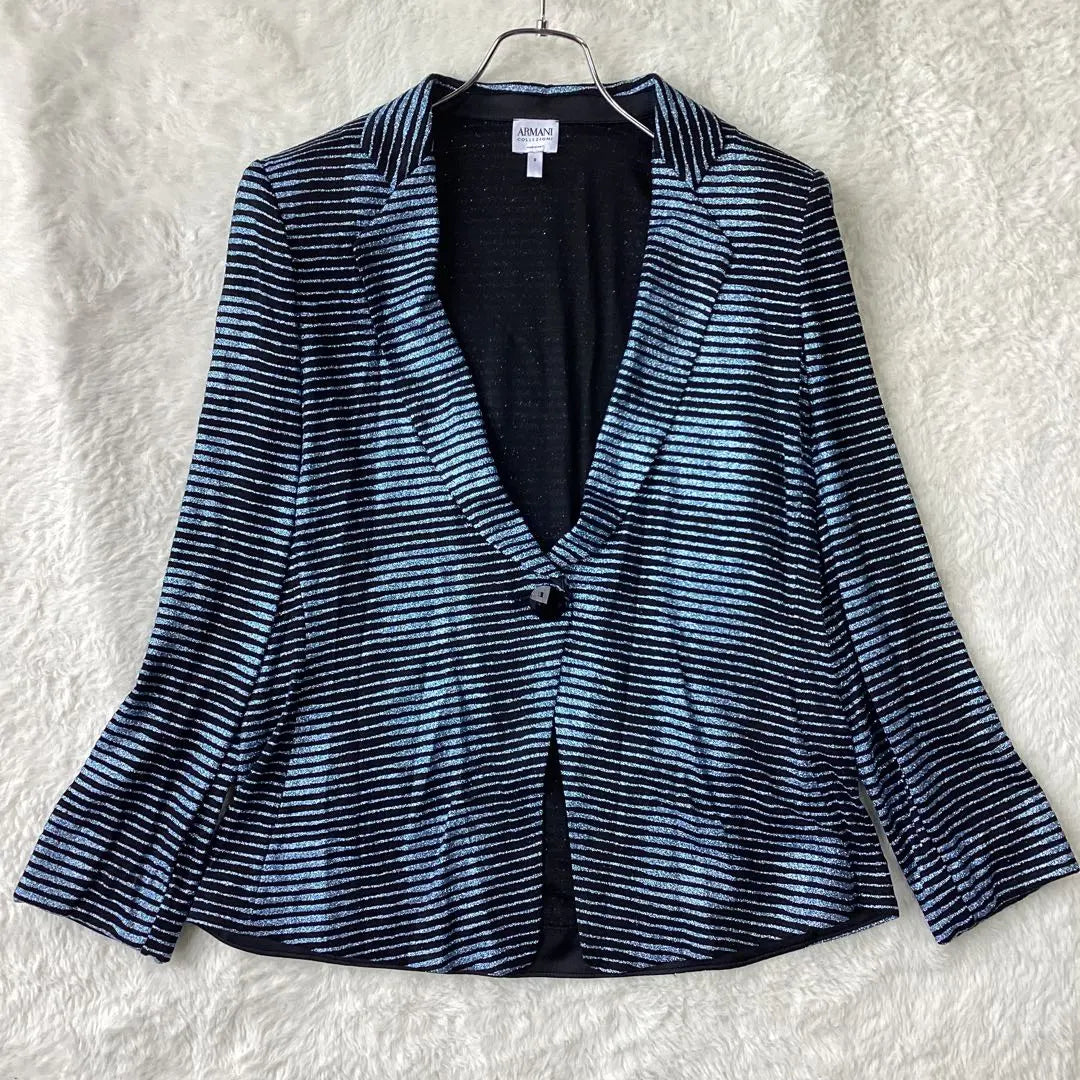 Armani Collezoni Tailored Jacket Zebra Glitter All-over Pattern