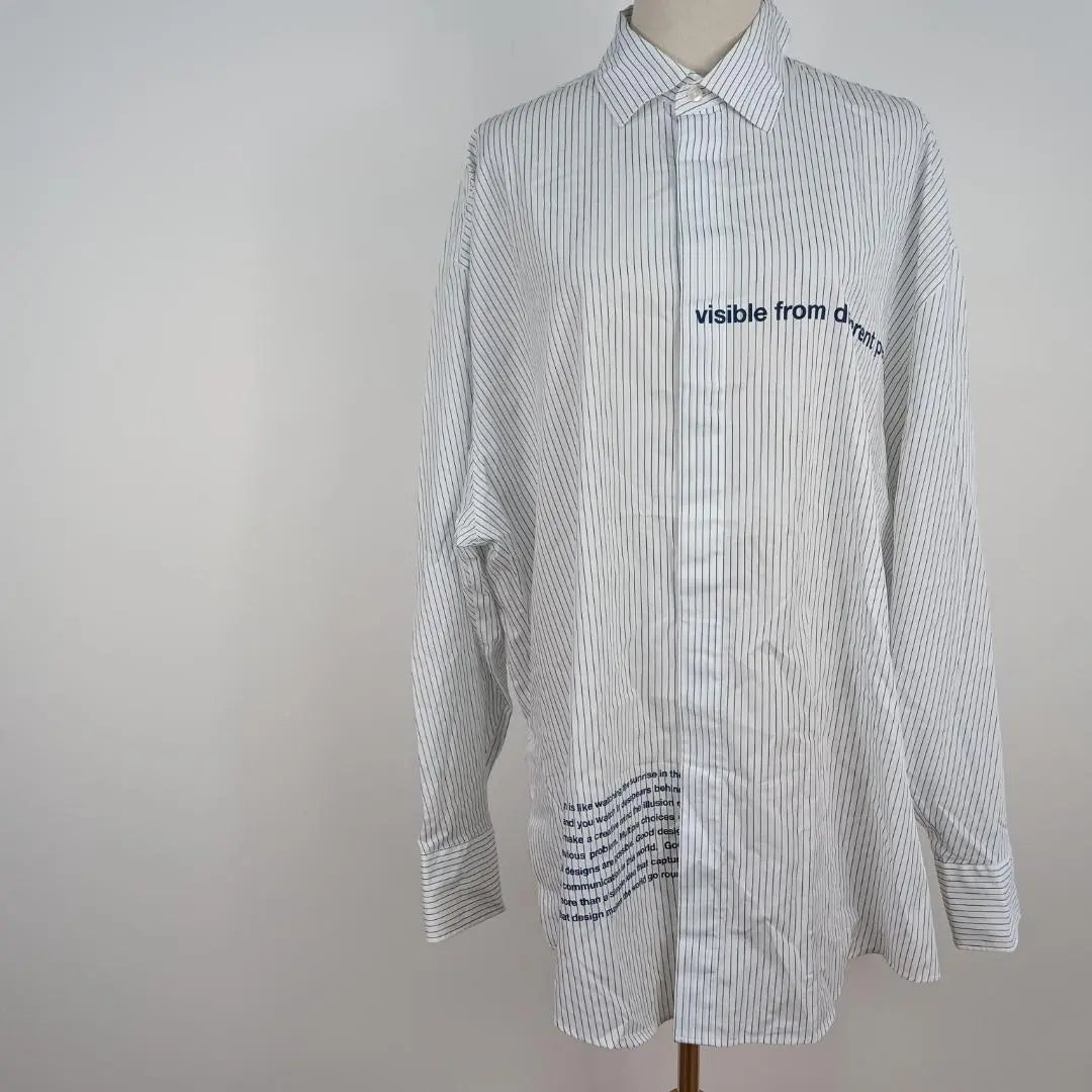 ★ Beautiful goods ★ ZARA Long sleeve cutter shirt shirt striped pattern men's simple