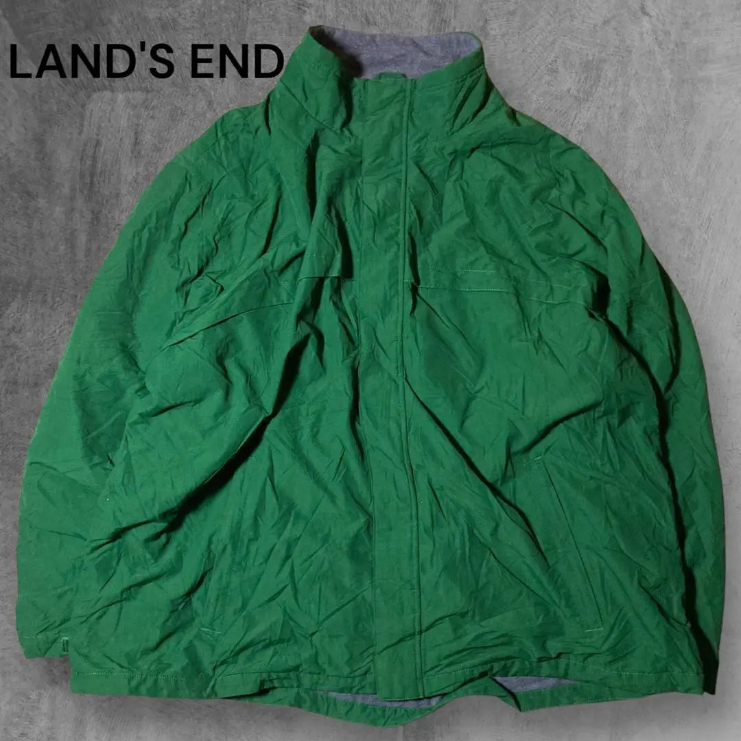 00s LANDSEND Short Padded Blouson Fleece Nylon Shell USA