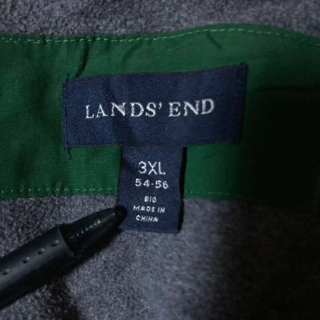 00s LANDSEND Short Padded Blouson Fleece Nylon Shell USA