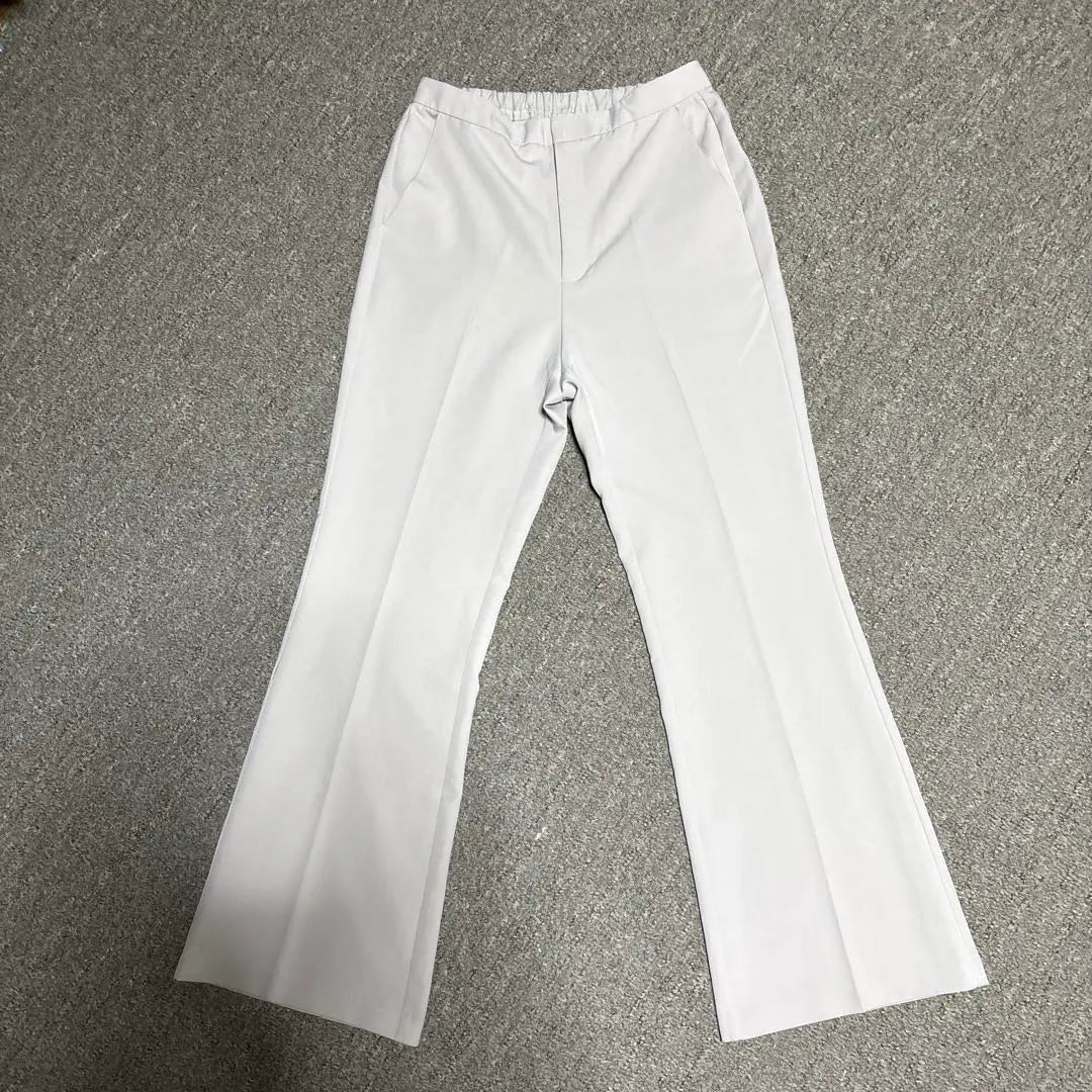 GU stretch flare pants, size L, pockets