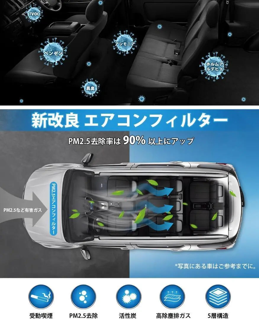 [New] Air conditioner filter Suzuki with activated carbon, pollen removal, antivirus, for cars