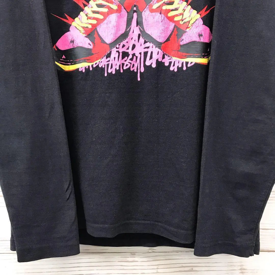 《Super Rare》STUSSY☆Long T M Big Logo Black T636