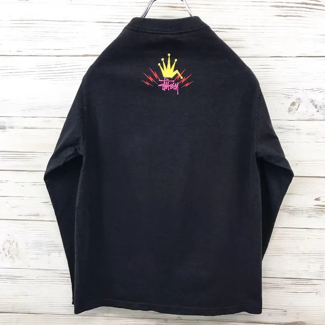 《Super Rare》STUSSY☆Long T M Big Logo Black T636