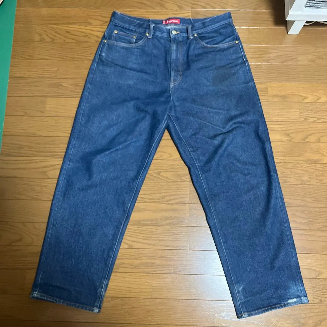 Supreme 22FW baggy jean Rigid Indigo 34