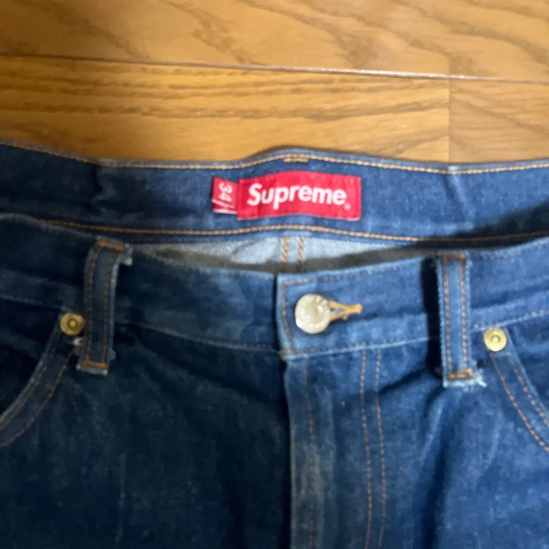 Supreme 22FW baggy jean Rigid Indigo 34