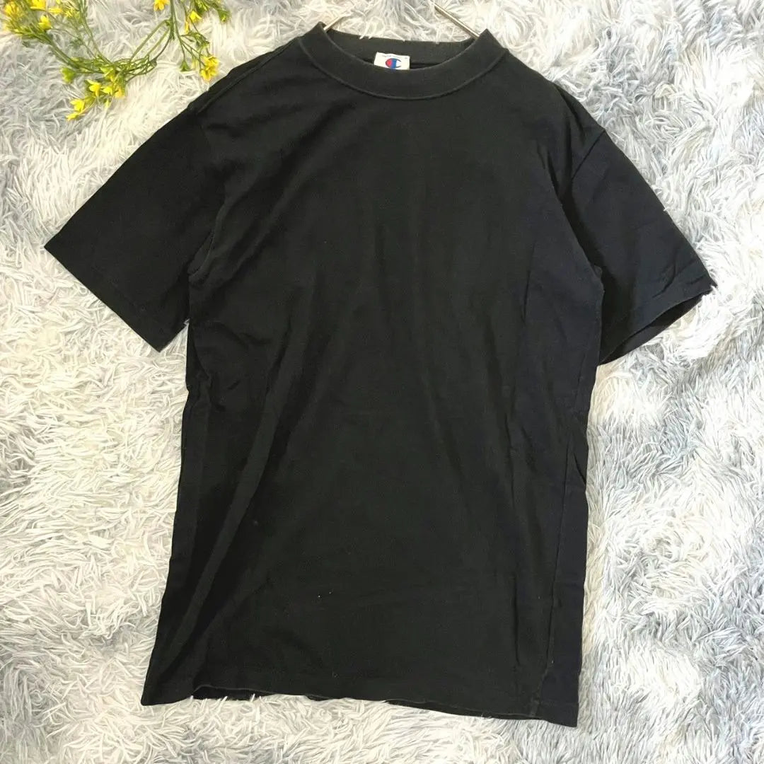 [CHAMPION] Brand BIG Logo Back Print T -shirt м Size Black