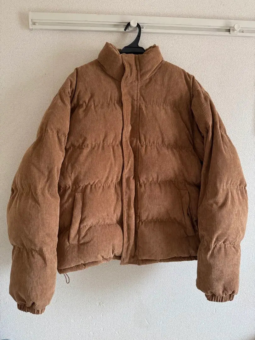 Korean corduroy down jacket brown