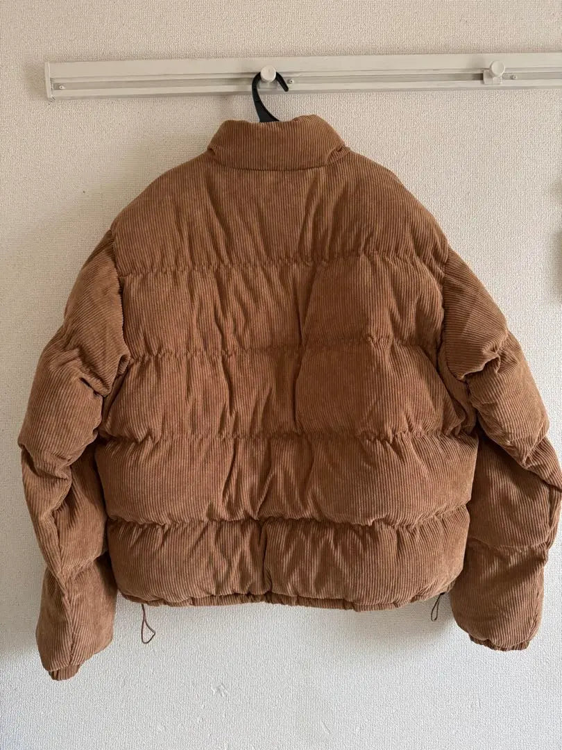 Korean corduroy down jacket brown