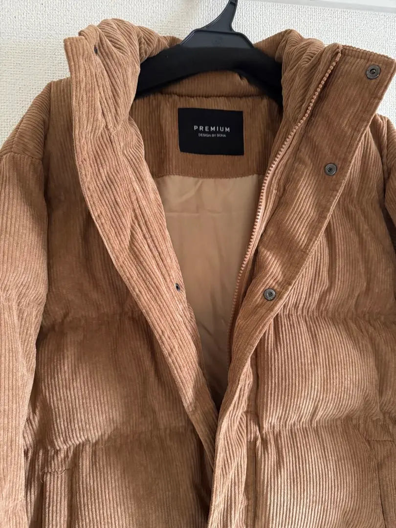 Korean corduroy down jacket brown