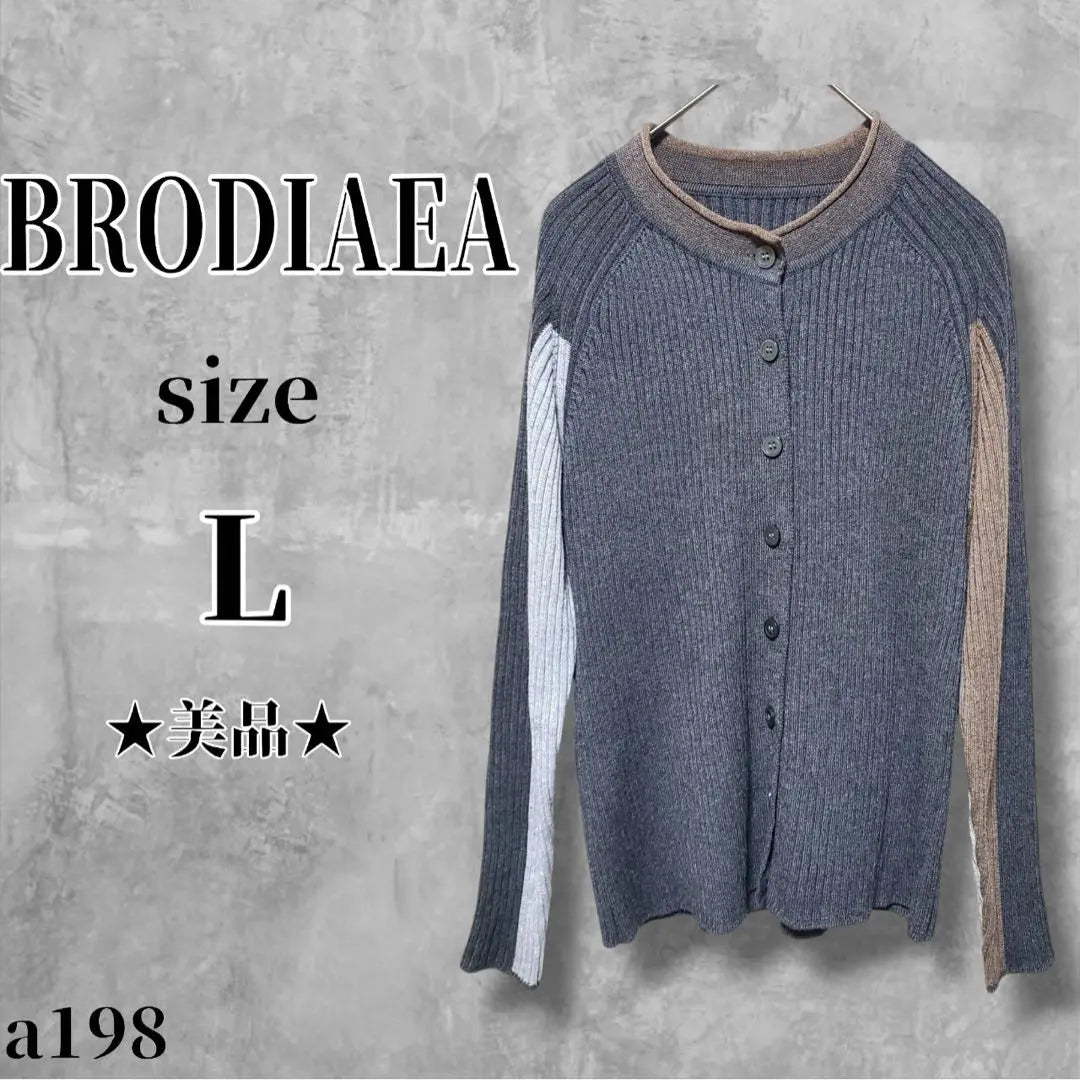 ★Good condition★ BRODIAEA Ribbed Knit Stylish Casual Gray